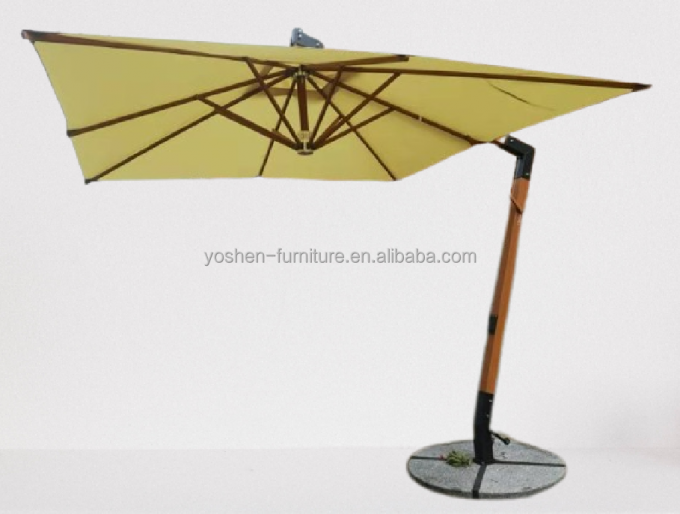 4m Heavy Duty Large Umbrella Outdoor Popular Market Umbrella Aluminum Beige Cantilever Umbrella 1