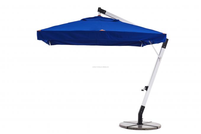 13 ft Heavy Duty Strong Windproof Beach Umbrella Outdoor Large square Cantilever Umbrella With Fringe 0