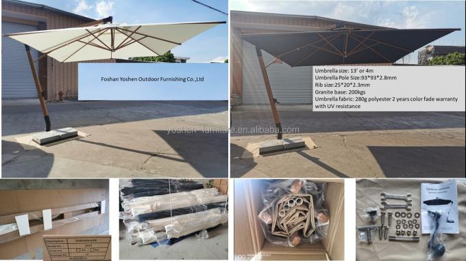 Swimming Pool Patio Umbrella Waterproof Garden Cafe Parasol Logo Customized Cantilever Beach Umbrella With Fringe 4