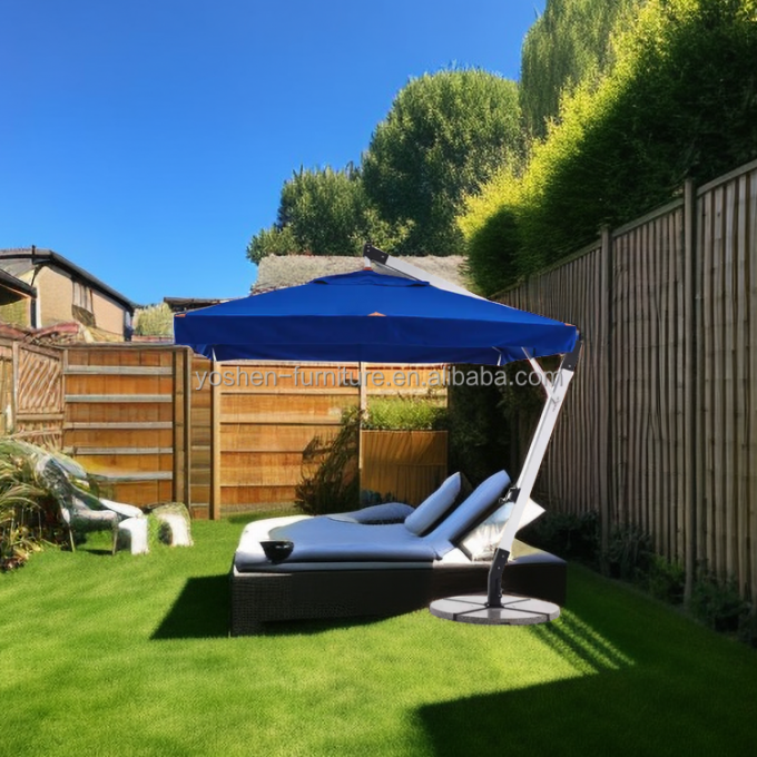 Swimming Pool Patio Umbrella Waterproof Garden Cafe Parasol Logo Customized Cantilever Beach Umbrella With Fringe 2