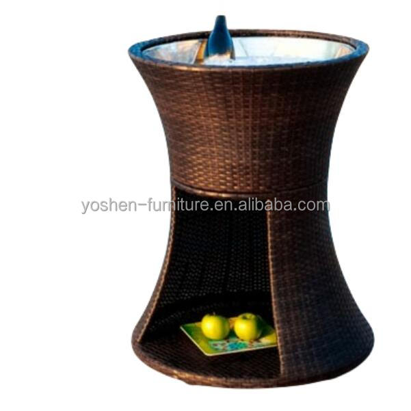 Customized Pool Furniture Resin Wicker Plastic Rattan Cooler Rattan Garden Beverage Cooler 8