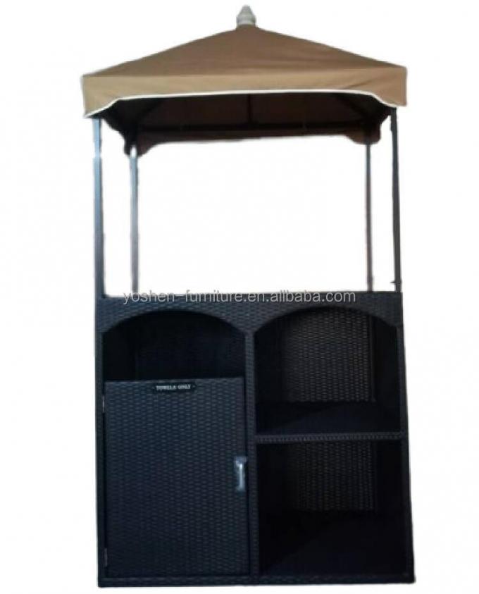 Pool Furniture Outdoor Lake Spa Beach Pool Gym Towel Caddy Heavy Duty Moving Towel Storage Single Cabinet 2