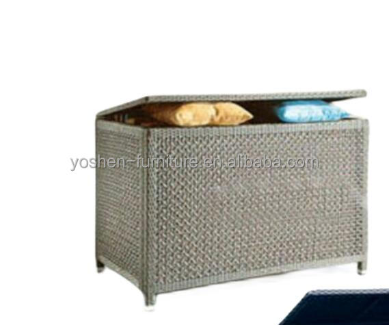 Outdoor Pool Decor Stylish Wicker Resin Backyard Storage Box Rattan Deck Boxes and Patio Storage 0